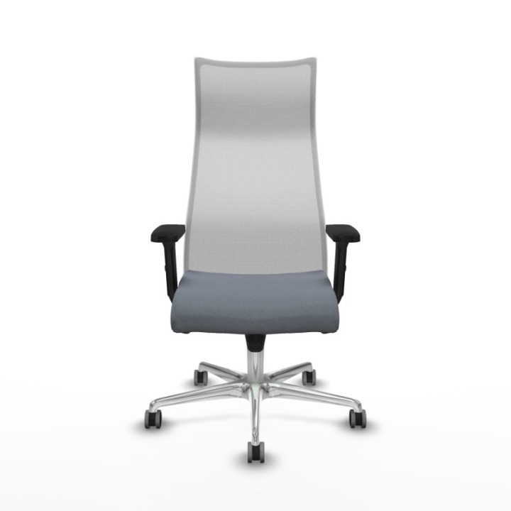 Albacete malla sincro malla blanca bali gris brazos 2D base aluminio ruedas 65mm engomadas