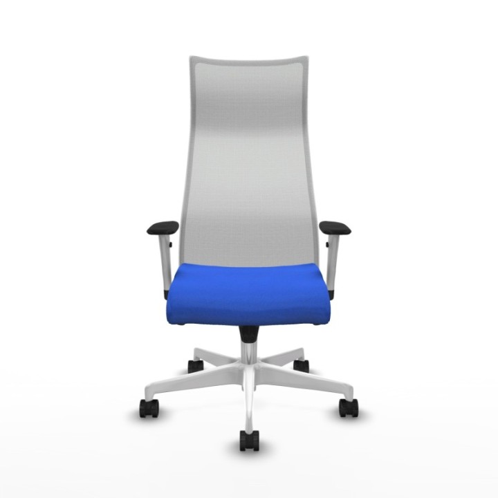 Albacete malla sincro malla blanca bali azul brazos blancos base blanca ruedas 65 mm nailon