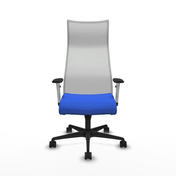 Albacete malla sincro malla blanca bali azul brazos blancos base nailon ruedas 65 mm nailon