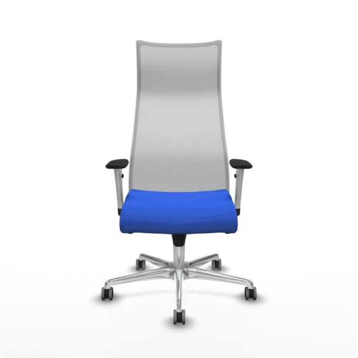 Albacete malla sincro malla blanca bali azul brazos blancos base aluminio ruedas 65mm engomadas