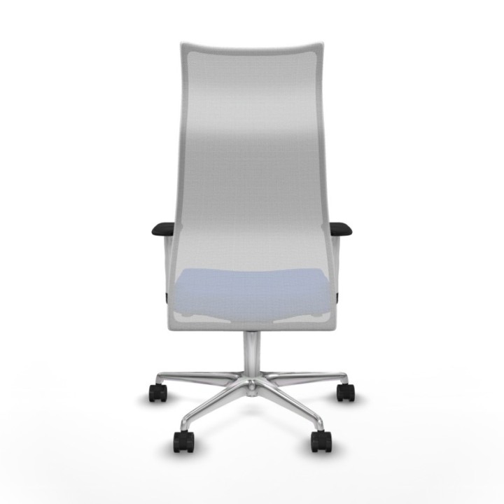 Albacete malla sincro malla blanca bali azul brazos blancos base aluminio ruedas 65 mm nailon