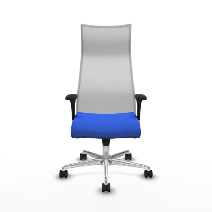 Albacete malla sincro malla blanca bali azul brazos 1D base aluminio ruedas 65 mm nailon