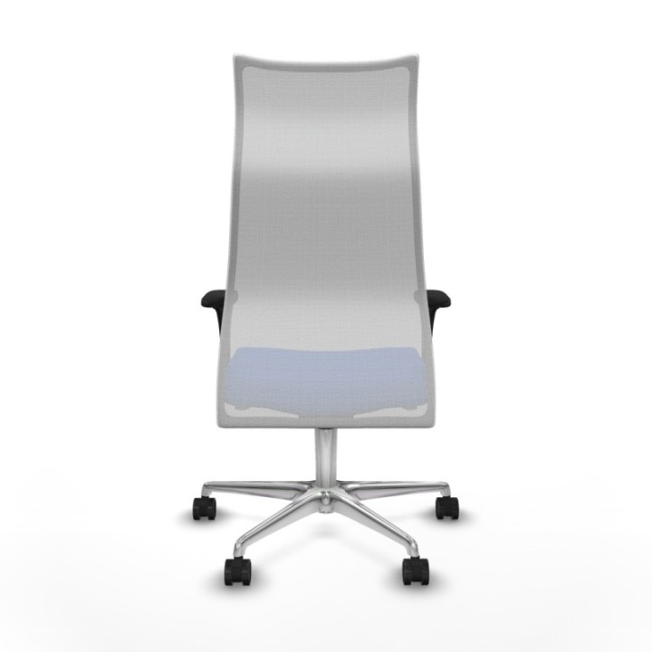 Albacete malla sincro malla blanca bali azul brazos 1D base aluminio ruedas 65 mm nailon