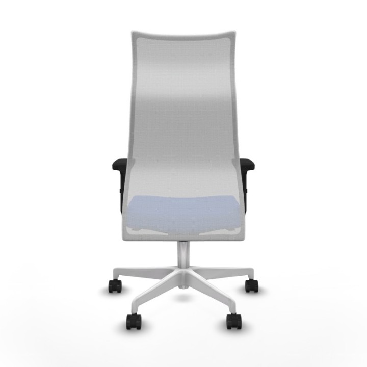 Albacete malla sincro malla blanca bali azul brazos 2D base blanca ruedas 65 mm nailon