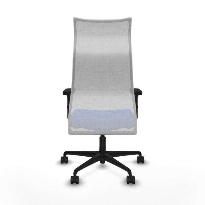 Albacete malla sincro malla blanca bali azul brazos 2D base nailon ruedas 65 mm nailon