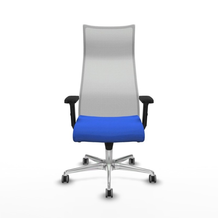 Albacete malla sincro malla blanca bali azul brazos 2D base aluminio ruedas 65mm engomadas