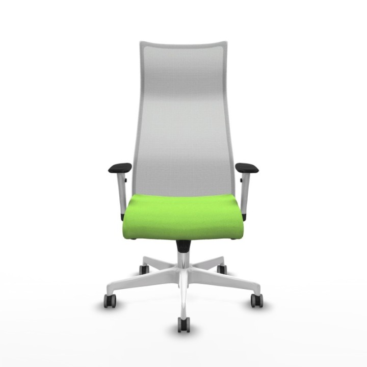 Albacete malla sincro malla blanca bali pistacho brazos blancos base blanca ruedas 65mm engomadas