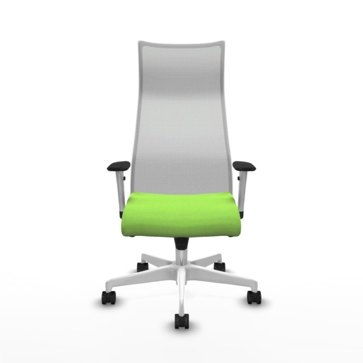 Albacete malla sincro malla blanca bali pistacho brazos blancos base blanca ruedas 65 mm nailon