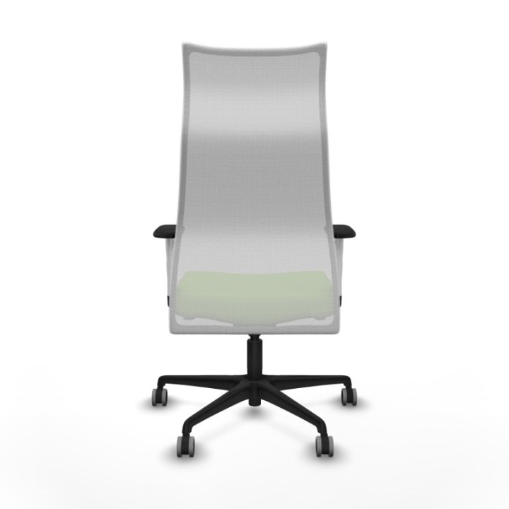 Albacete malla sincro malla blanca bali pistacho brazos blancos base nailon ruedas 65mm engomadas