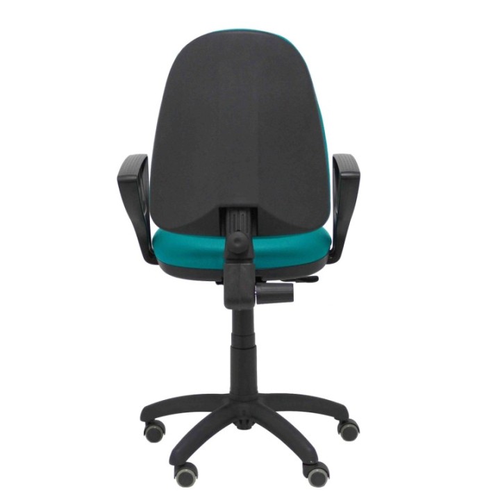 Silla Aýna bali turquesa brazos fijos ruedas de parqué