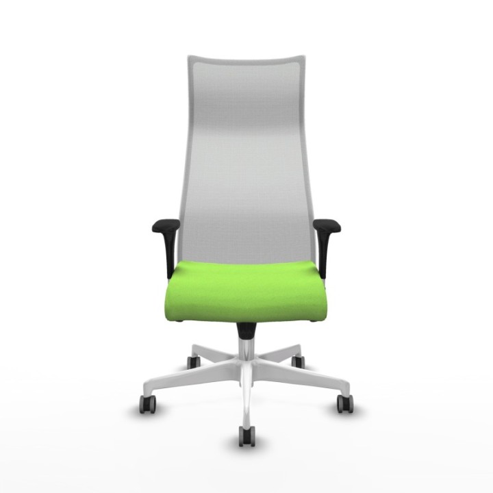 Albacete malla sincro malla blanca bali pistacho brazos 1D base blanca ruedas 65mm engomadas