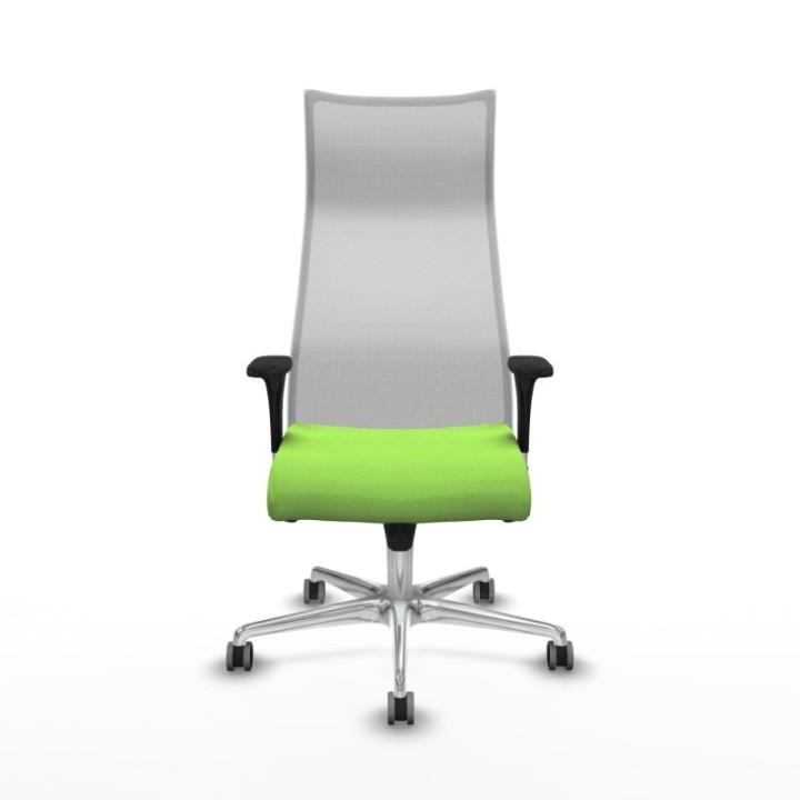 Albacete malla sincro malla blanca bali pistacho brazos 1D base aluminio ruedas 65mm engomadas