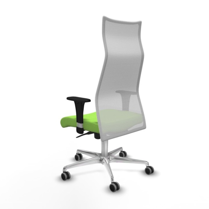 Albacete malla sincro malla blanca bali pistacho brazos 1D base aluminio ruedas 65mm engomadas