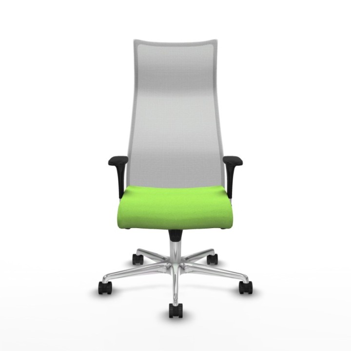 Albacete malla sincro malla blanca bali pistacho brazos 1D base aluminio ruedas 65 mm nailon