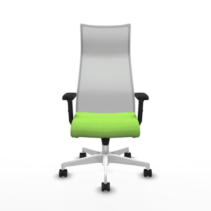 Albacete malla sincro malla blanca bali pistacho brazos 2D base blanca ruedas 65 mm nailon