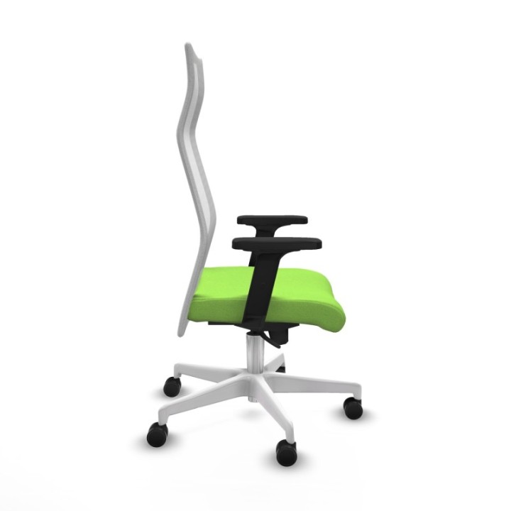 Albacete malla sincro malla blanca bali pistacho brazos 2D base blanca ruedas 65 mm nailon