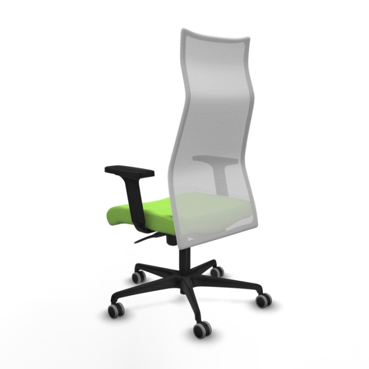 Albacete malla sincro malla blanca bali pistacho brazos 2D base nailon ruedas 65mm engomadas