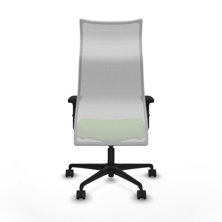 Albacete malla sincro malla blanca bali pistacho brazos 2D base nailon ruedas 65 mm nailon