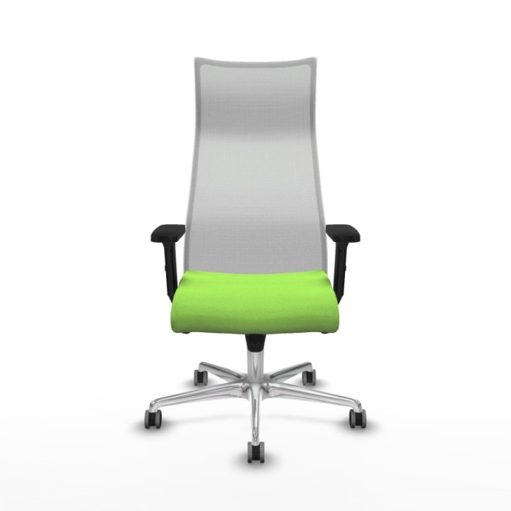 Albacete malla sincro malla blanca bali pistacho brazos 2D base aluminio ruedas 65mm engomadas