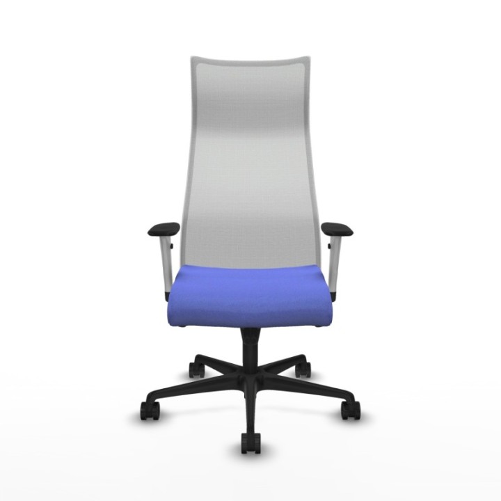 Albacete malla sincro malla blanca bali azul claro brazos blancos base nailon ruedas 65 mm nailon