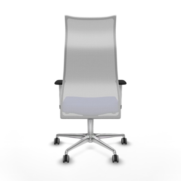 Albacete malla sincro malla blanca bali azul claro brazos blancos base aluminio ruedas 65mm engomadas