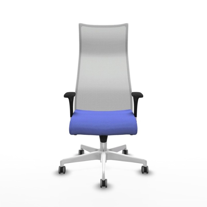 Albacete malla sincro malla blanca bali azul claro brazos 1D base blanca ruedas 65mm engomadas