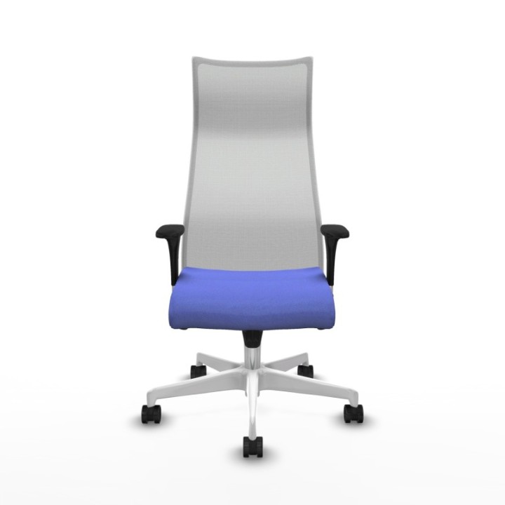 Albacete malla sincro malla blanca bali azul claro brazos 1D base blanca ruedas 65 mm nailon