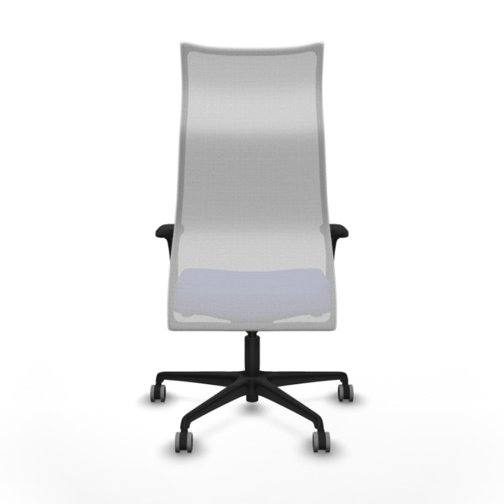 Albacete malla sincro malla blanca bali azul claro brazos 1D base nailon ruedas 65mm engomadas