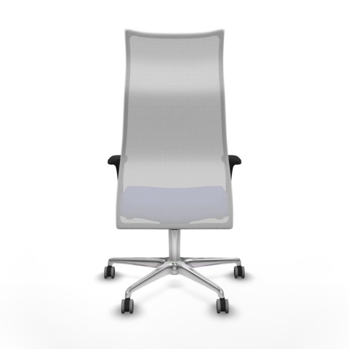 Albacete malla sincro malla blanca bali azul claro brazos 1D base aluminio ruedas 65mm engomadas