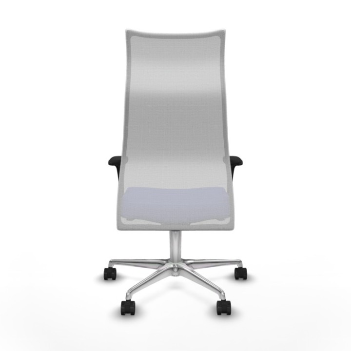 Albacete malla sincro malla blanca bali azul claro brazos 1D base aluminio ruedas 65 mm nailon