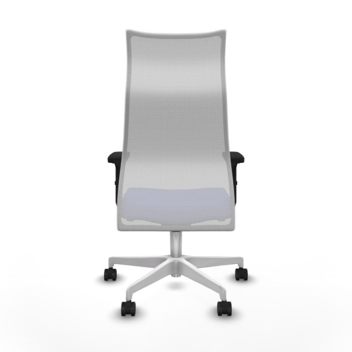 Albacete malla sincro malla blanca bali azul claro brazos 2D base blanca ruedas 65 mm nailon