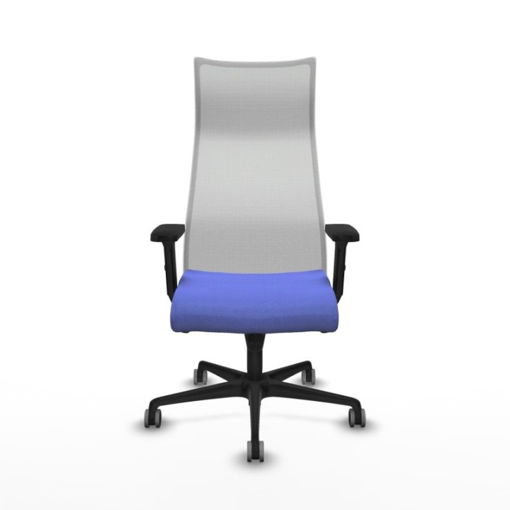 Albacete malla sincro malla blanca bali azul claro brazos 2D base nailon ruedas 65mm engomadas