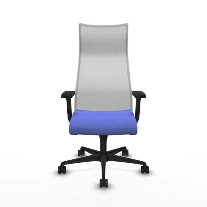 Albacete malla sincro malla blanca bali azul claro brazos 2D base nailon ruedas 65 mm nailon