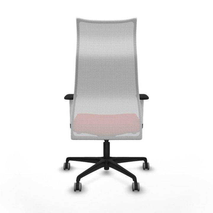 Albacete malla sincro malla blanca bali naranja oscuro brazos blancos base nailon ruedas 65mm engomadas