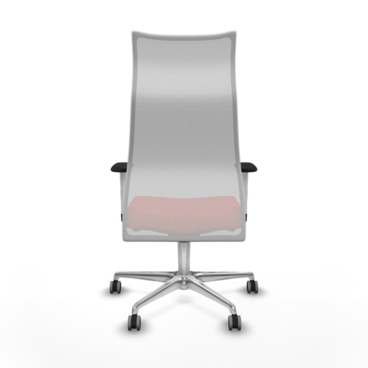 Albacete malla sincro malla blanca bali naranja oscuro brazos blancos base aluminio ruedas 65mm engomadas