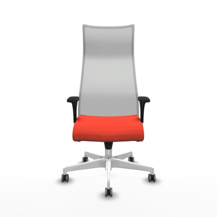 Albacete malla sincro malla blanca bali naranja oscuro brazos 1D base blanca ruedas 65mm engomadas