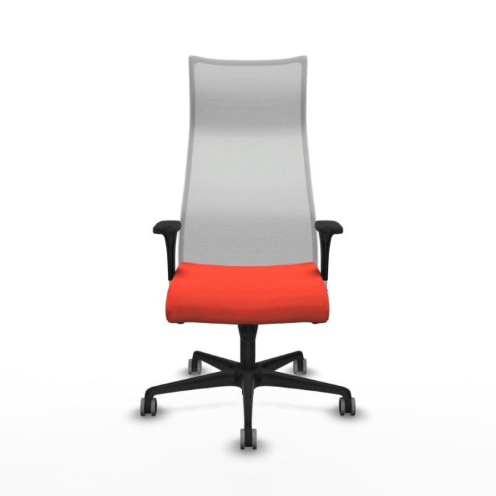 Albacete malla sincro malla blanca bali naranja oscuro brazos 1D base nailon ruedas 65mm engomadas