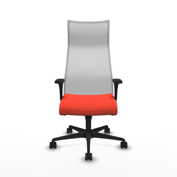 Albacete malla sincro malla blanca bali naranja oscuro brazos 1D base nailon ruedas 65 mm nailon