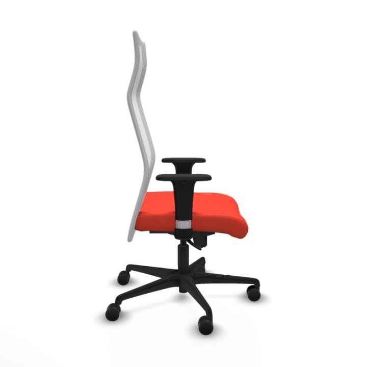 Albacete malla sincro malla blanca bali naranja oscuro brazos 1D base nailon ruedas 65 mm nailon