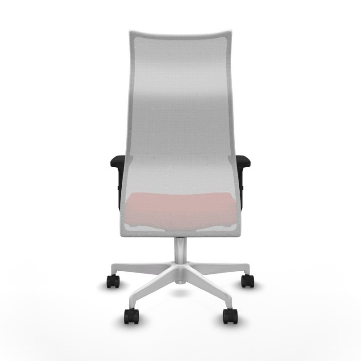 Albacete malla sincro malla blanca bali naranja oscuro brazos 2D base blanca ruedas 65 mm nailon