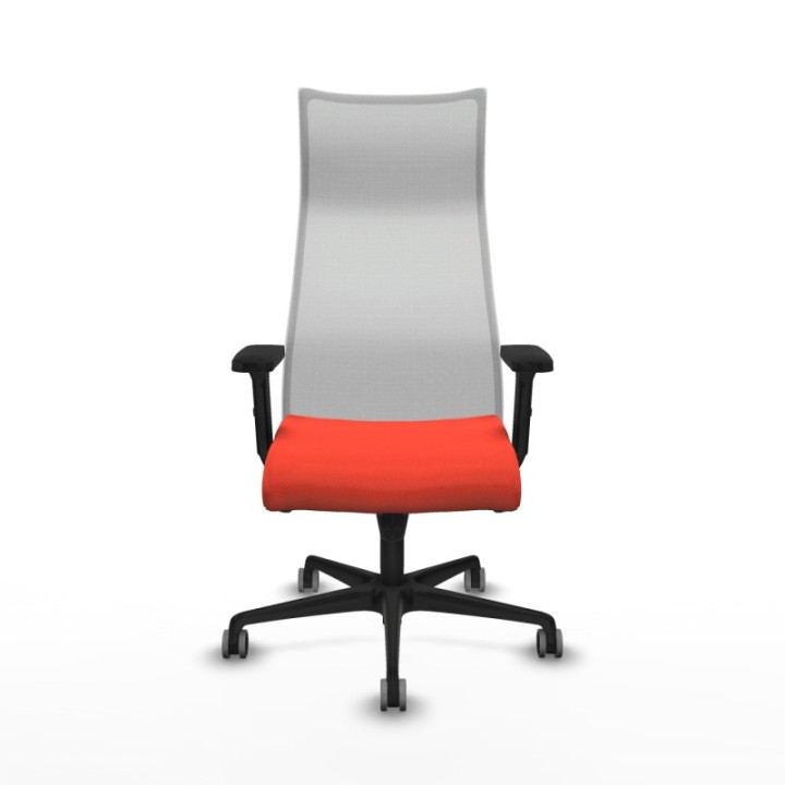 Albacete malla sincro malla blanca bali naranja oscuro brazos 2D base nailon ruedas 65mm engomadas