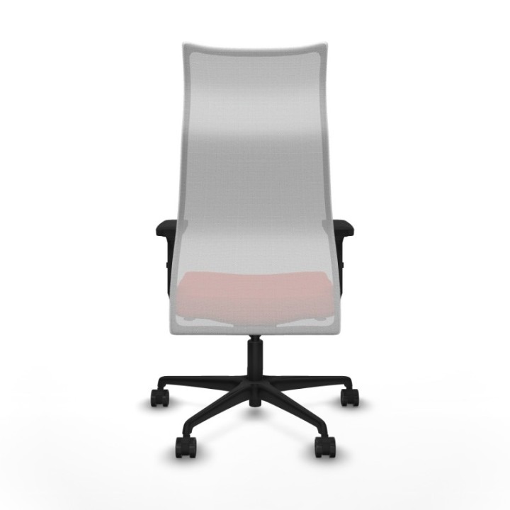 Albacete malla sincro malla blanca bali naranja oscuro brazos 2D base nailon ruedas 65 mm nailon