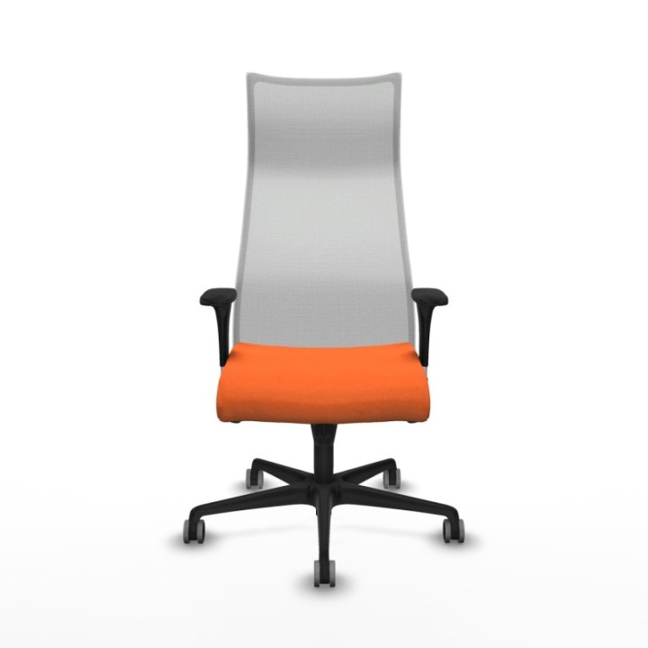 Albacete malla sincro malla blanca bali naranja brazos 1D base nailon ruedas 65mm engomadas