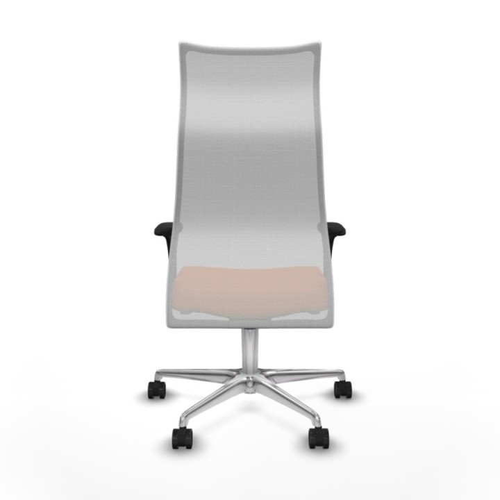 Albacete malla sincro malla blanca bali naranja brazos 1D base aluminio ruedas 65 mm nailon