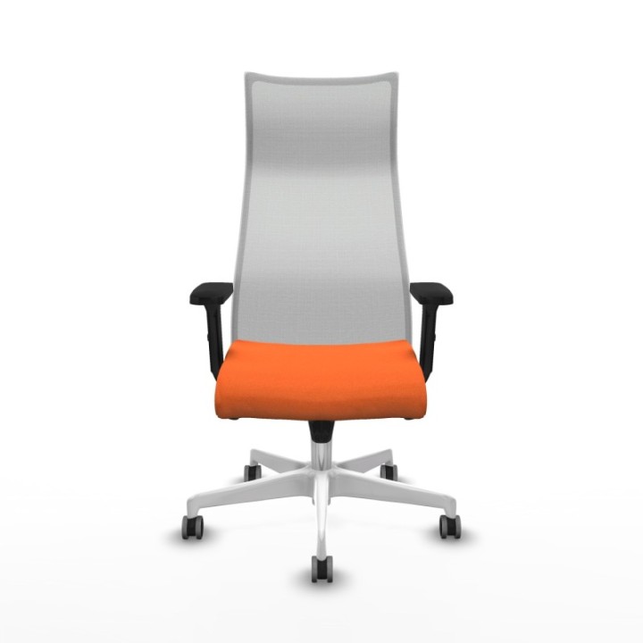 Albacete malla sincro malla blanca bali naranja brazos 2D base blanca ruedas 65mm engomadas