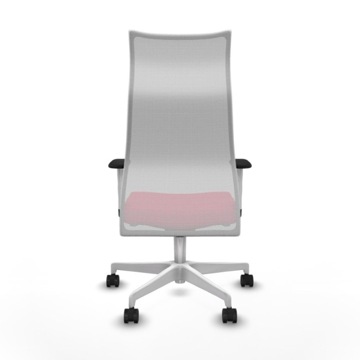 Albacete malla sincro malla blanca bali rojo brazos blancos base blanca ruedas 65 mm nailon