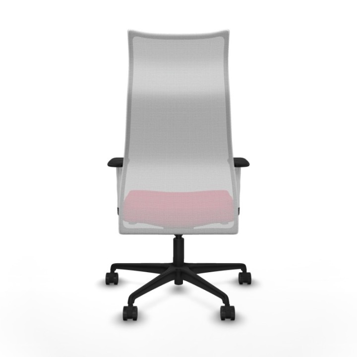 Albacete malla sincro malla blanca bali rojo brazos blancos base nailon ruedas 65 mm nailon