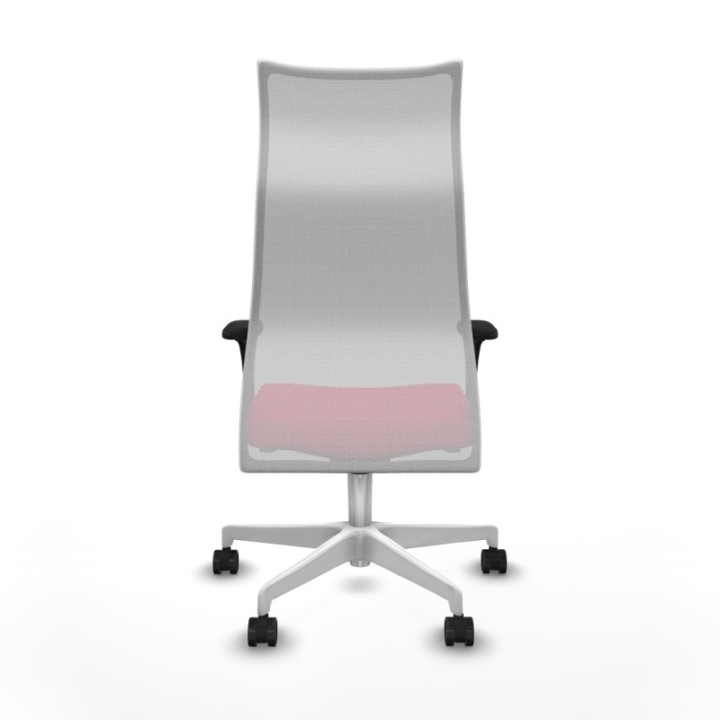 Albacete malla sincro malla blanca bali rojo brazos 1D base blanca ruedas 65 mm nailon