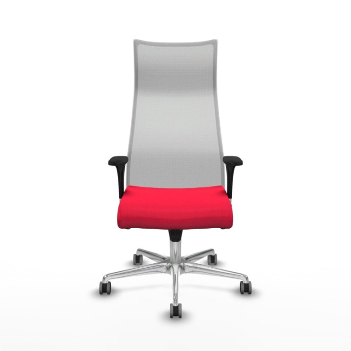 Albacete malla sincro malla blanca bali rojo brazos 1D base aluminio ruedas 65mm engomadas