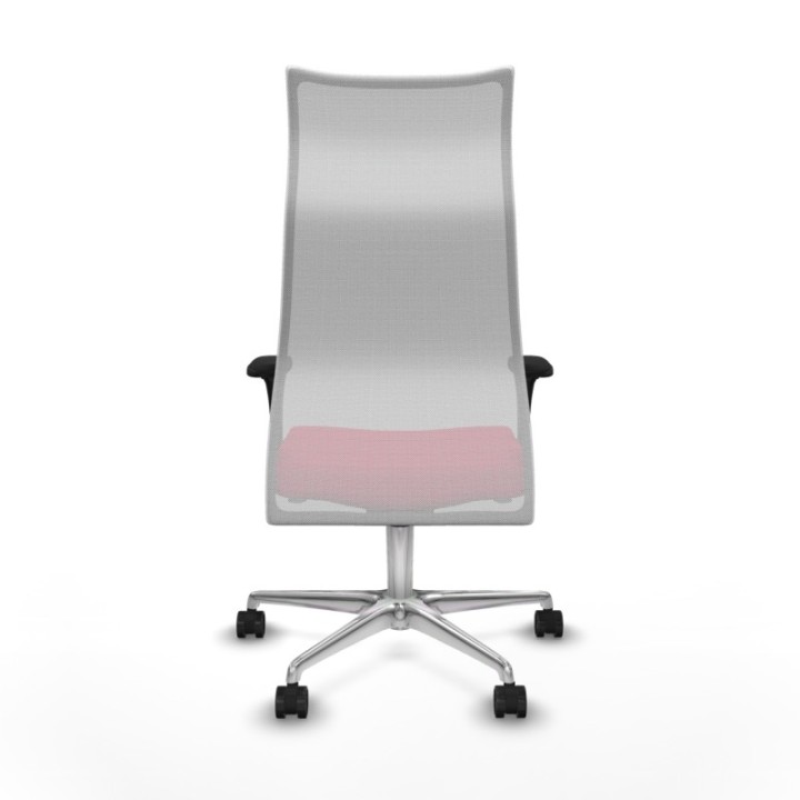 Albacete malla sincro malla blanca bali rojo brazos 1D base aluminio ruedas 65 mm nailon